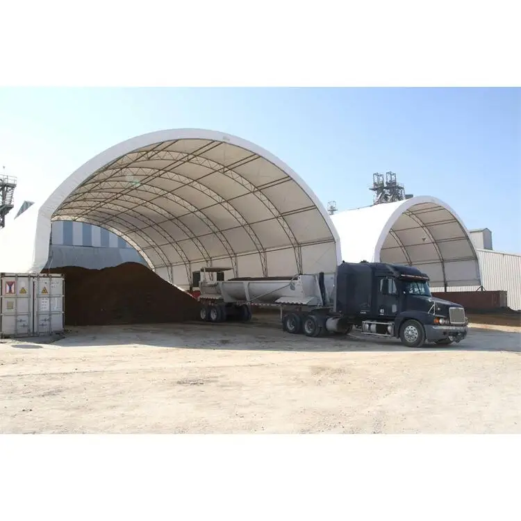 Hot galvanized steel shed frame all steel covered wagon storage shelter 20x40ft container shelter