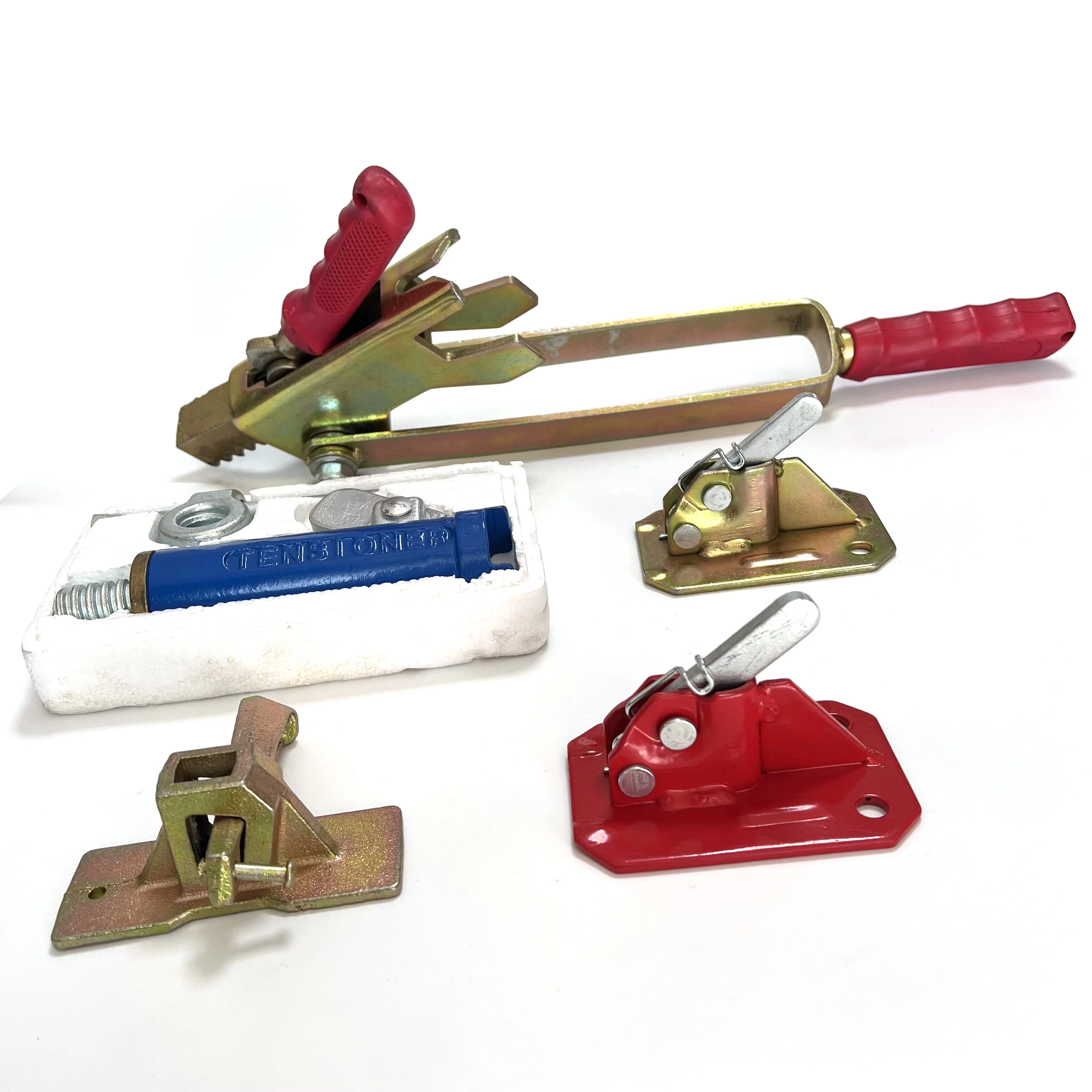Q235 material panel tensioner Heavy Duty Rapid Clamp Tensioner  2.9Kg with 2 red rubber plastic handle