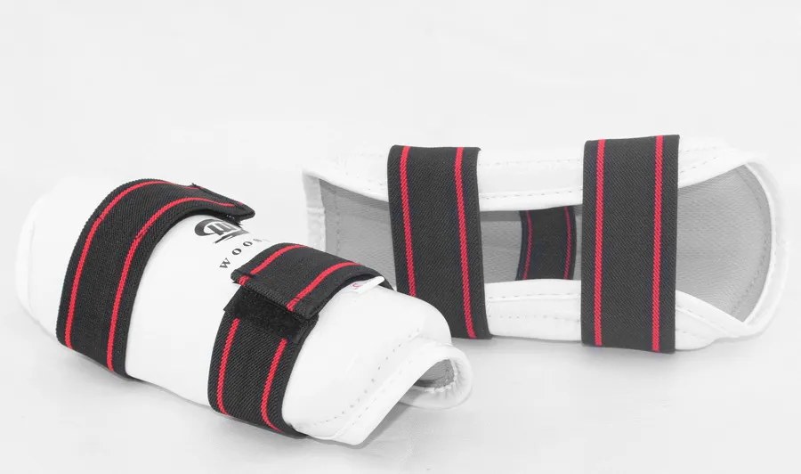 Sample free shipping factory price durable white martial arts gear taekwondo arm guard protector on sale
