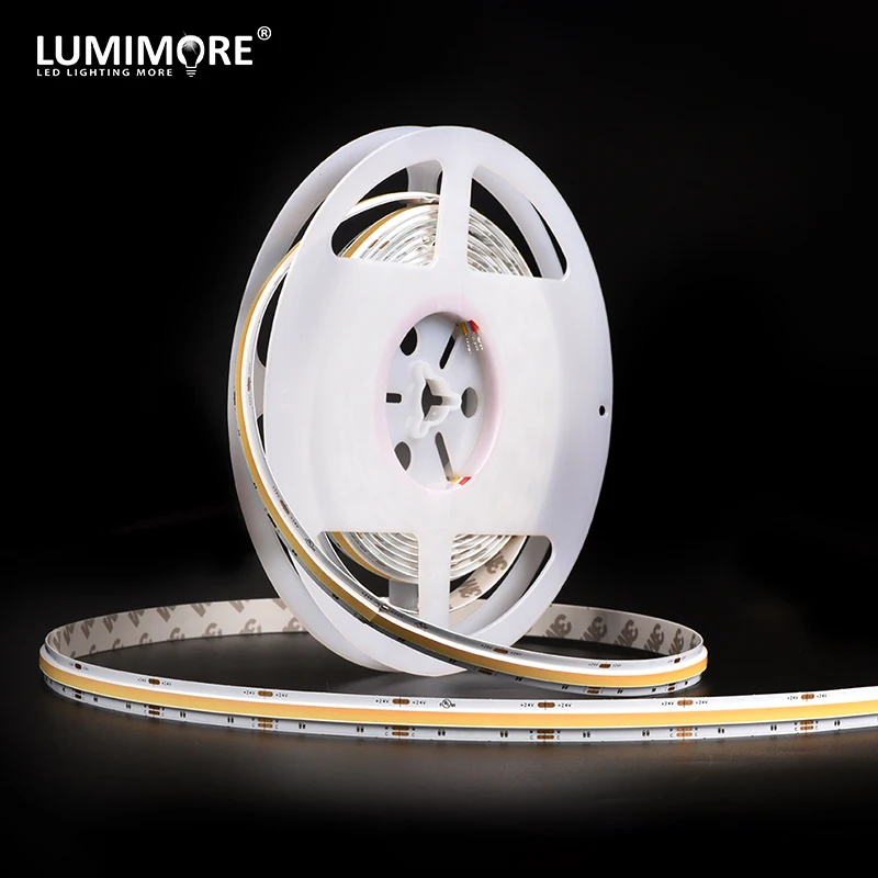 High quality dotless  COB strip flexible LED strip tunable  white color high density 1008 chips SHENZHEN FACTORY