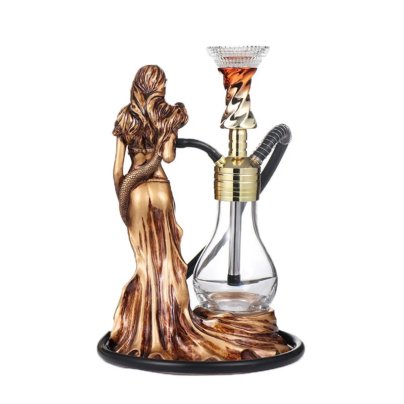 New Design Premium Quality Aluminum Shisha Hookah Luxury Led Resin Hookah