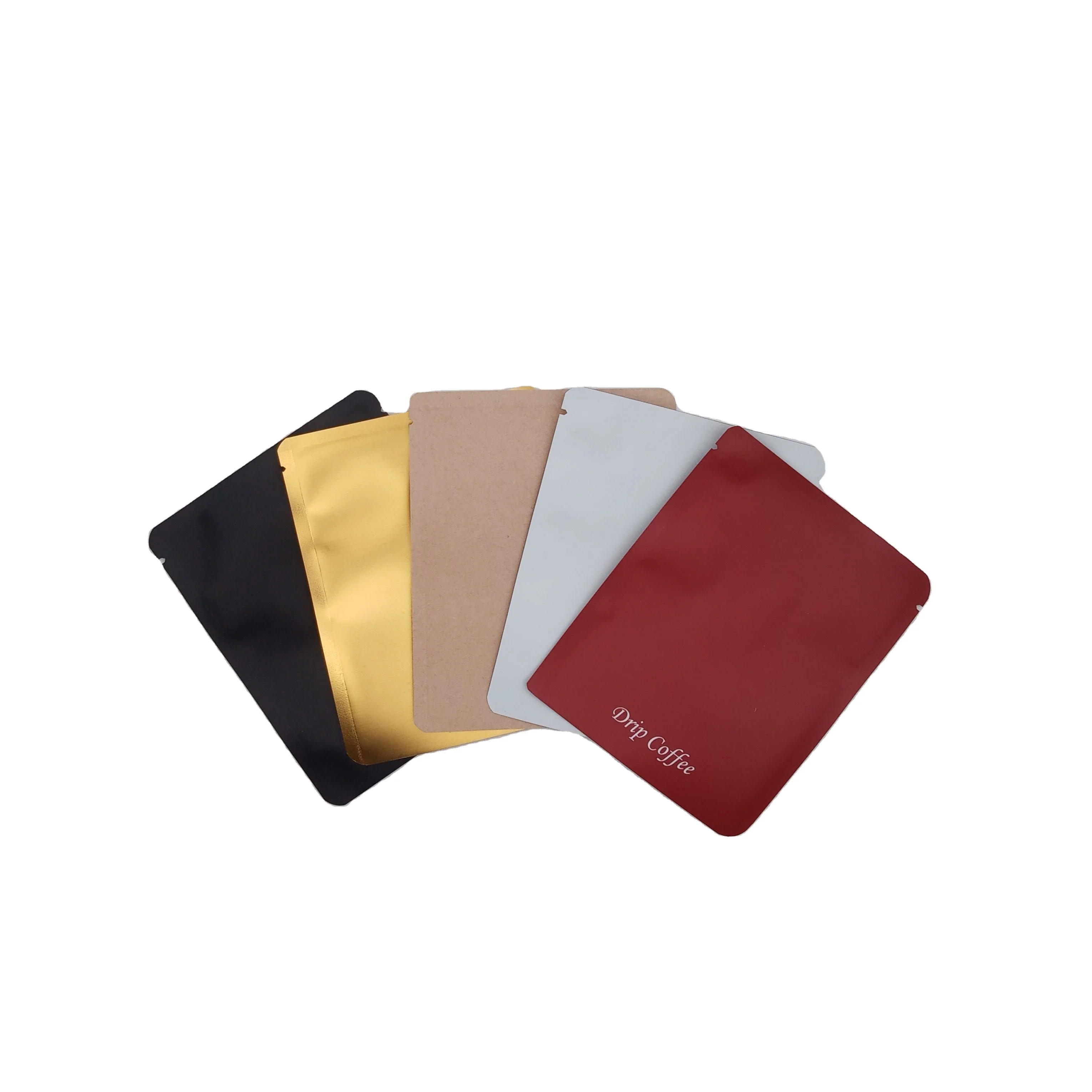 wholesale price 3 side seal  drip filter envelopes tear notch PE/PET heat sealed coffee & tea sachet bag