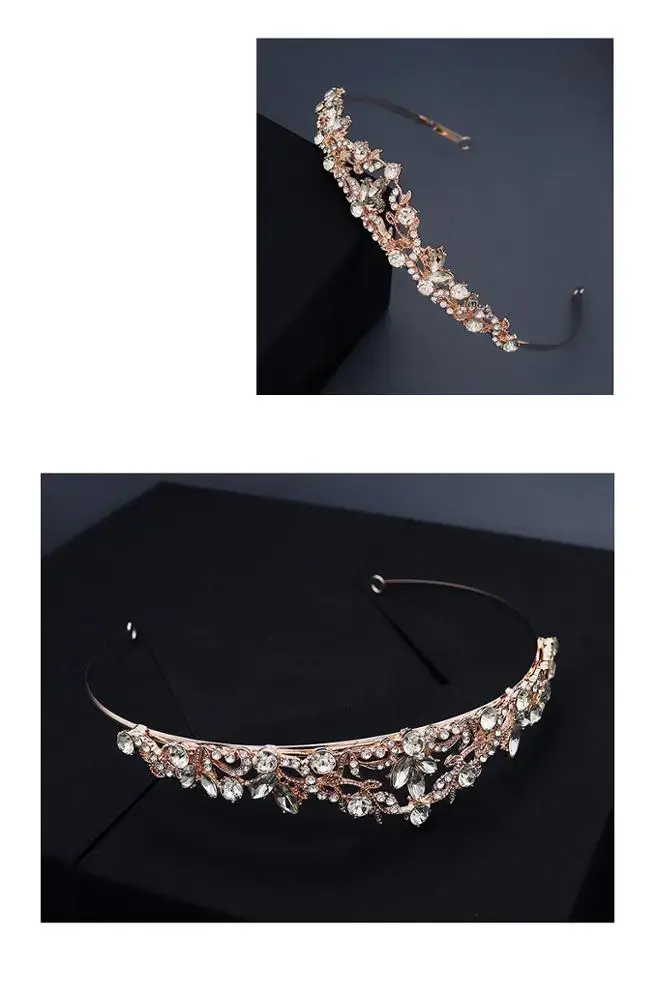 Женская Блестящая повязка для волос TS011, европейская шикарная повязка для волос с блестящими фианитами, свадебные аксессуары для волос невесты