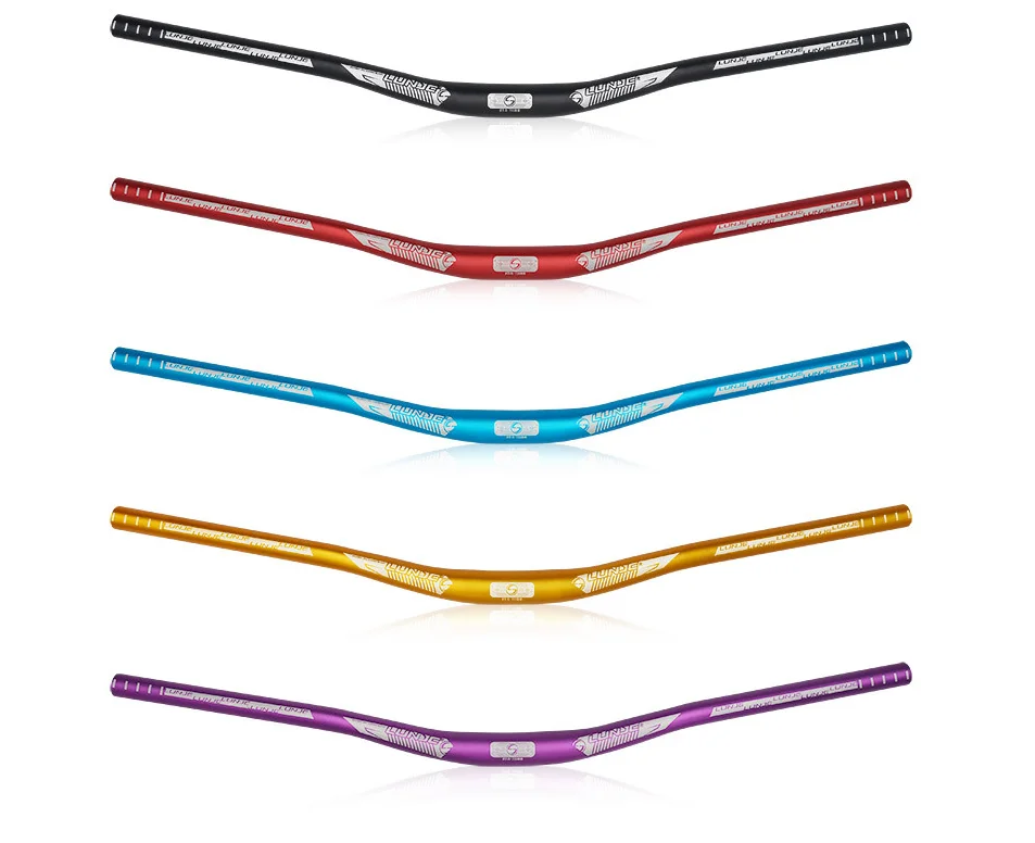 LUNJE Mountain Bike  Handlebar 31.8*620-780mm MTB Bicycle Parts Aluminum Alloy Cycling swallow handle Handle Bar