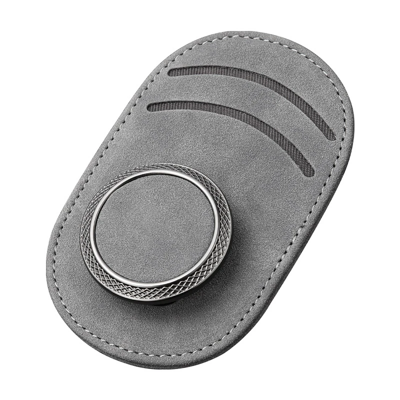 Customized Car Gadgets 2023 Multi-functional Visor Glasses Holder Magnetic Leather Sunglasses Holder For Car Visor Organizers