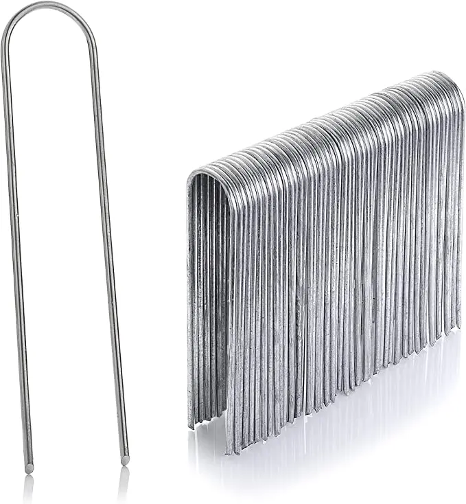 Garden staples/u shaped turf nails/turf pins 15cm metal u shaped garden securing pegs sod staples
