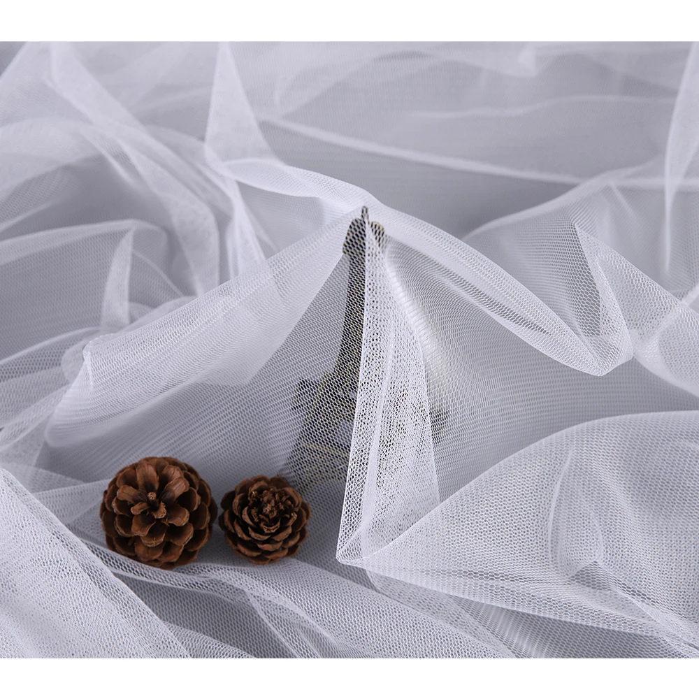 Transparent Plain Mesh Material Good Elasticity Mosquito Netting Garden Protect Insect Bird Barrier Net Mesh Fabric