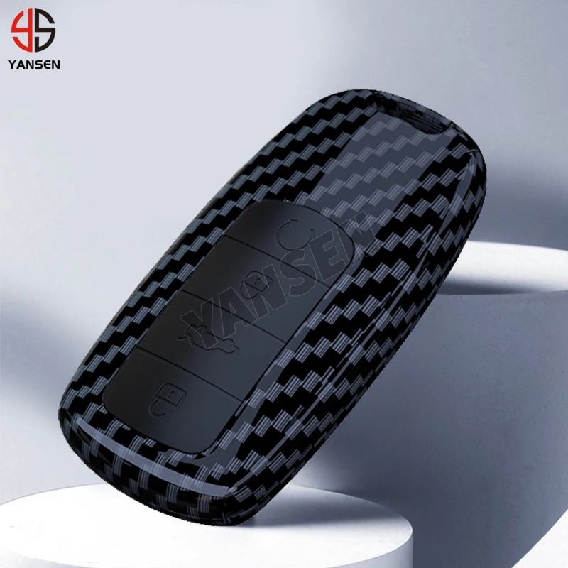 Carbon Fiber Car Key Case Cover Shell Holder For Chery Tiggo 8 Arrizo 5 PRO GX 5x EQ7 Tiggo 7Pro Omoda 5 C5 Keychain Accessories