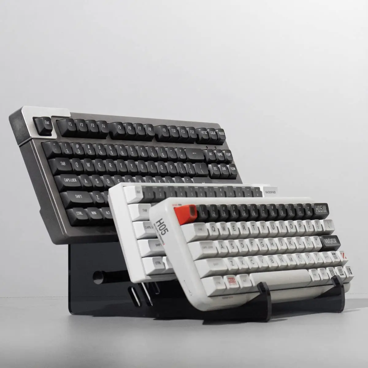 3-уровневая Механическая подставка для клавиатуры держатель прозрачная акриловая хранения трех механических клавиатур