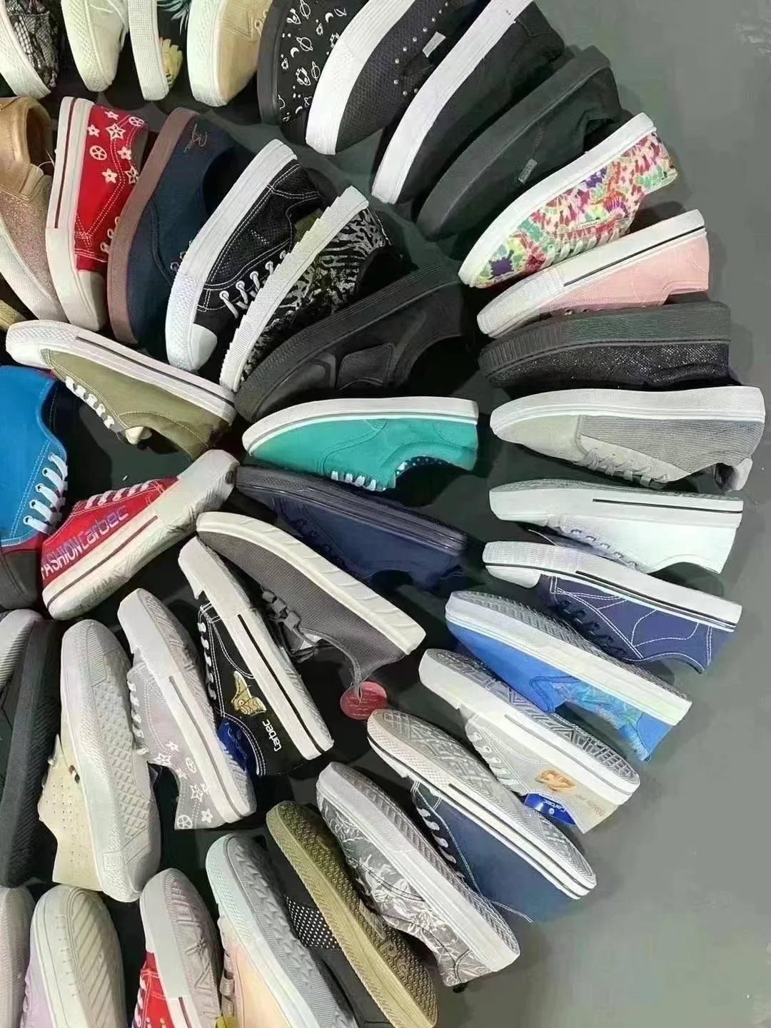 Mix style Stock Cheap Lady injection Canvas Casual Shoes Stock Wholesale Fashionable Canvas Lady Shoes wholesale