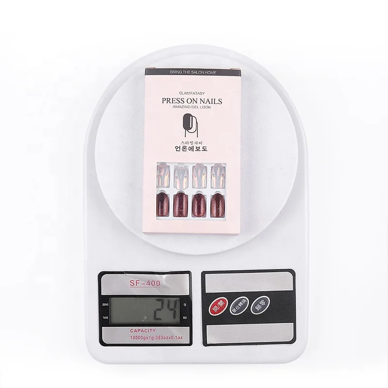 Wholesale Cheap 10 design full Cover nail tips Press On Artificial fingernails Extension Colorful Art design Nails Tips Set