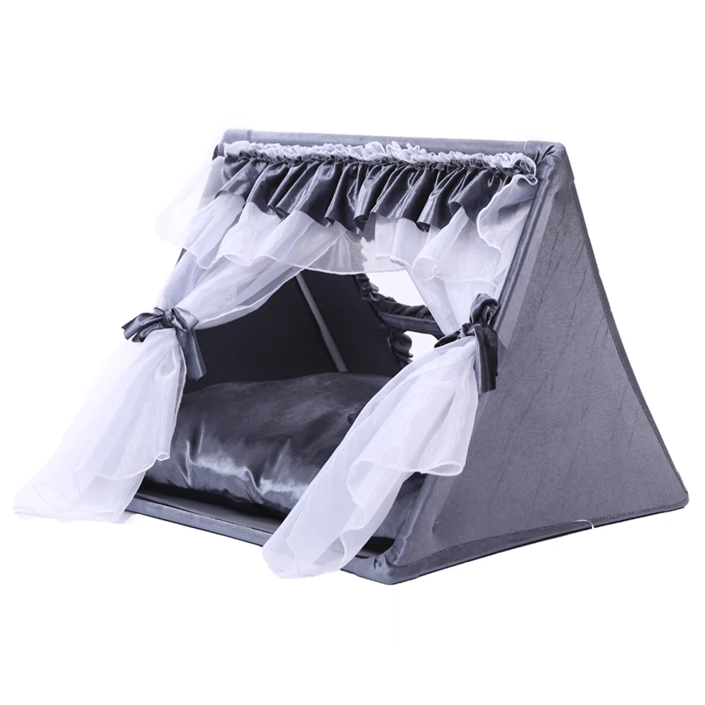 Factory Supply Hoopet Indoor Novelty Adorable Dog Tents Bed With Pillow For Princess