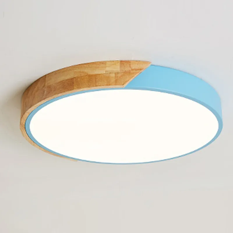 Nordic Style 24W 30W LED Ceiling Light Super Slim Design 3 CCT Changeable Feature Wall Lamps Made Aluminum Fabric Shade Material