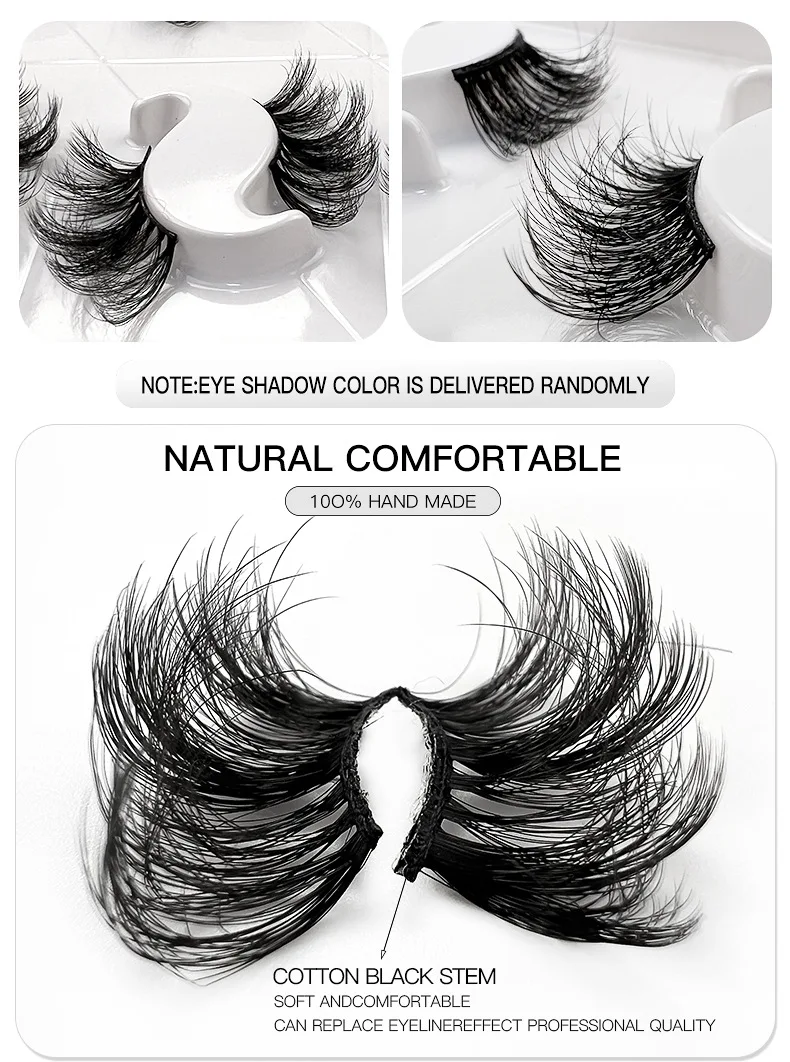 Yimart 8 Pairs Half Eyelashes 3D Natural False Lashes Fluffy Soft Cross Fox Eyelashes Wispy Natural Eyelash Extension Cilios