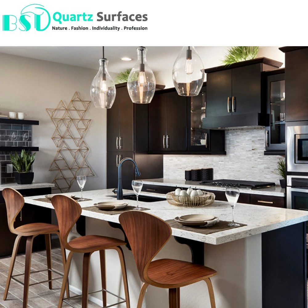 Quartz Countertop Wholesale Grey Vein White Calacatta Kitchen Worktop Benchtop Marble Granite Counter Top Quartz Stone
