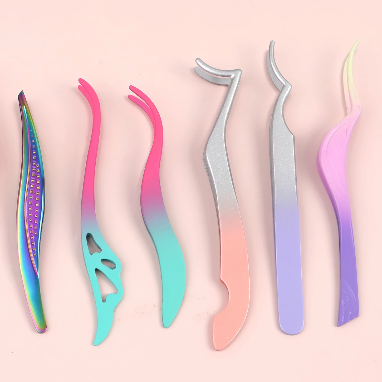 Bameier 2024  New Arrival Strip Eyelash Tweezers Applicator Metal Diy Lash Tweezer