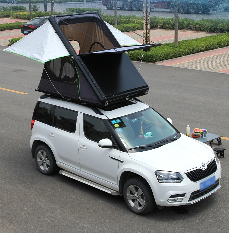 camping aluminium rooftop tent  hard shell 2 5 person