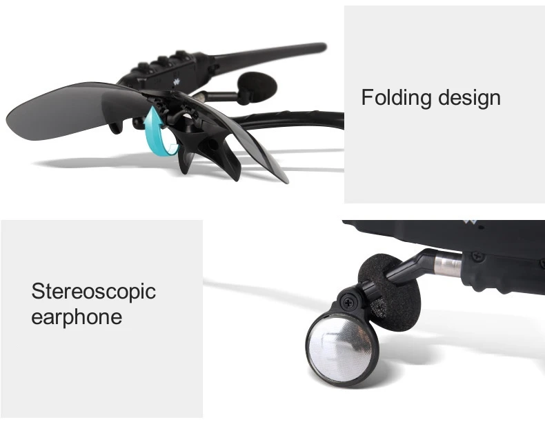 Bluetooth glasses headphones 4.1 stereo wireless sport cycling polarized sunglasses with color box case cleaning cloth set