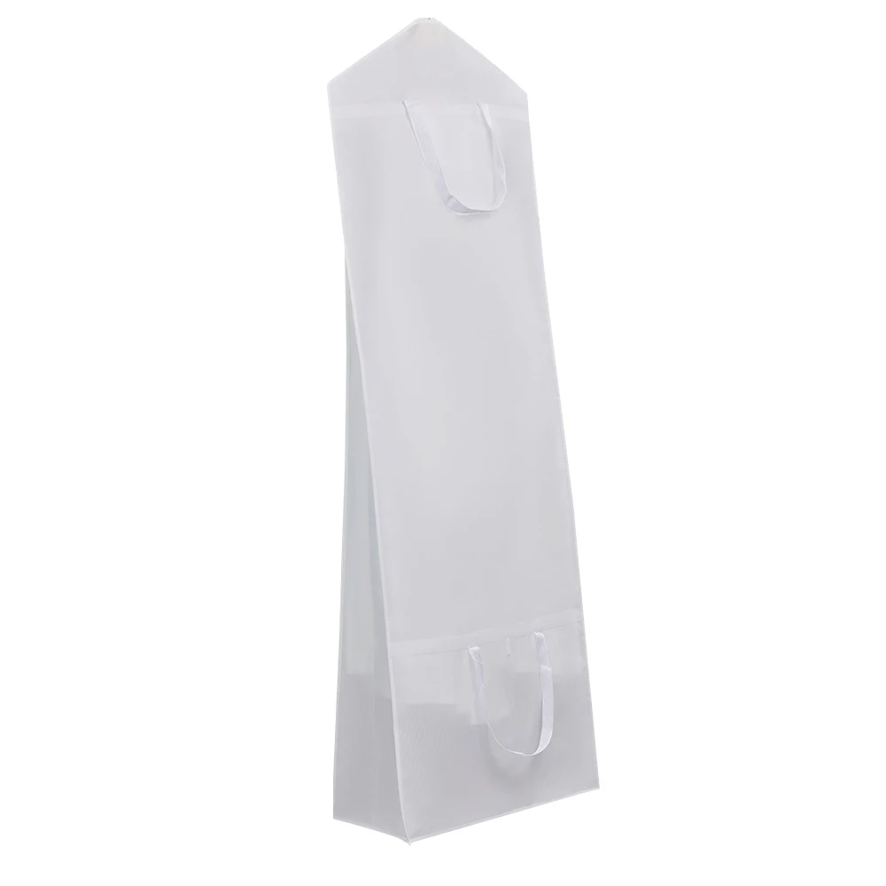 Long wedding dress packaging bag custom dust covers suit garment dress bags with zipper