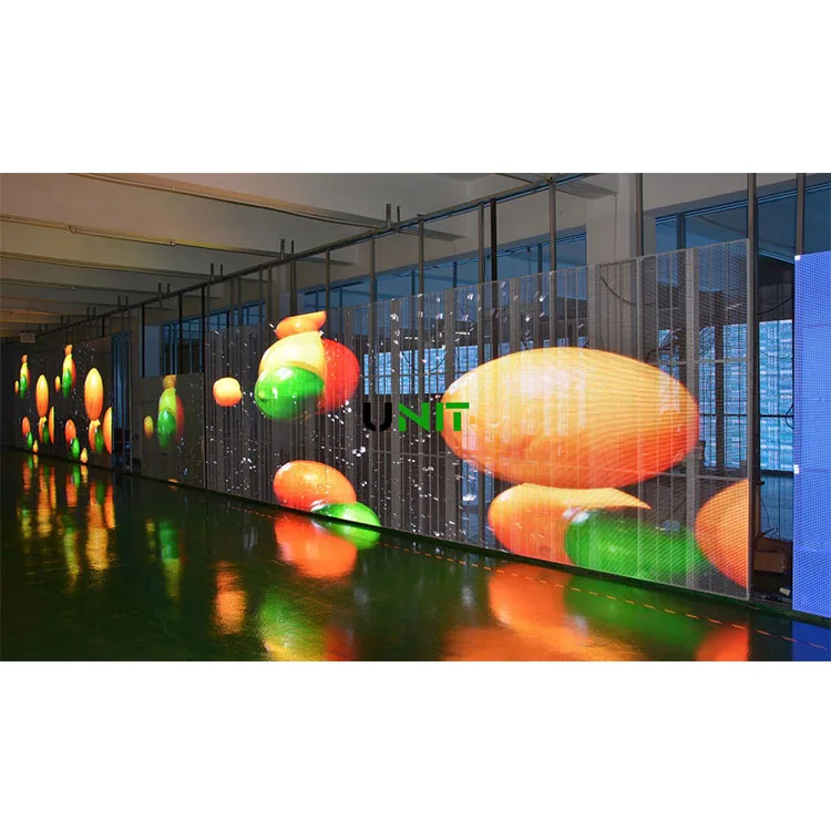 High Refresh P3.91-7.82 P10-10 semi outdoor transparent led screen advertising led panel glass window led display