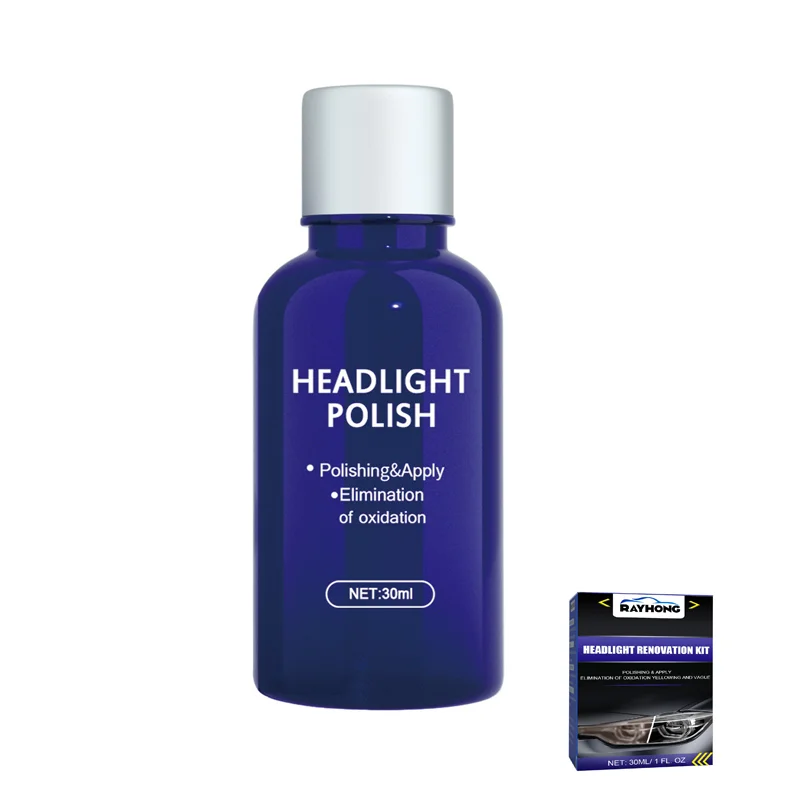 Car Headlight Restoration Set Fluid Repair Kit Plastic Light Polish Cleaner Fast