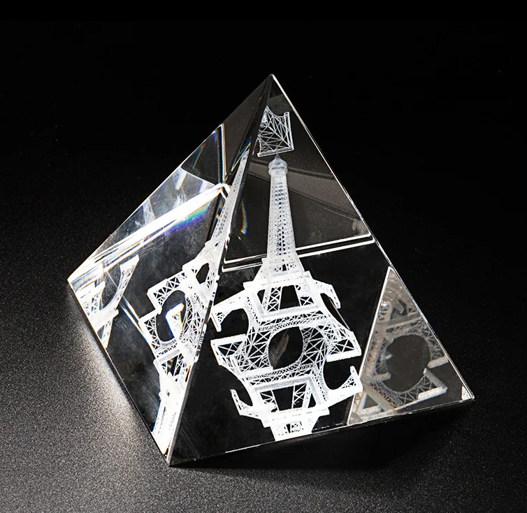 Best popular crystal cheap  egyptian pyramid desktop decoration crystal pyramid paperweight