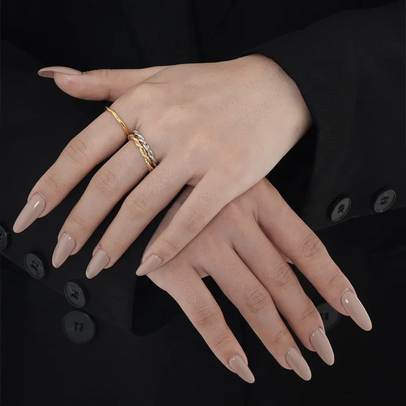 ICEBELA Design Trendy Twist Rings Rhodium Plated Women Fashion Jewelry Minimalist S925 Silver Rings For Girls