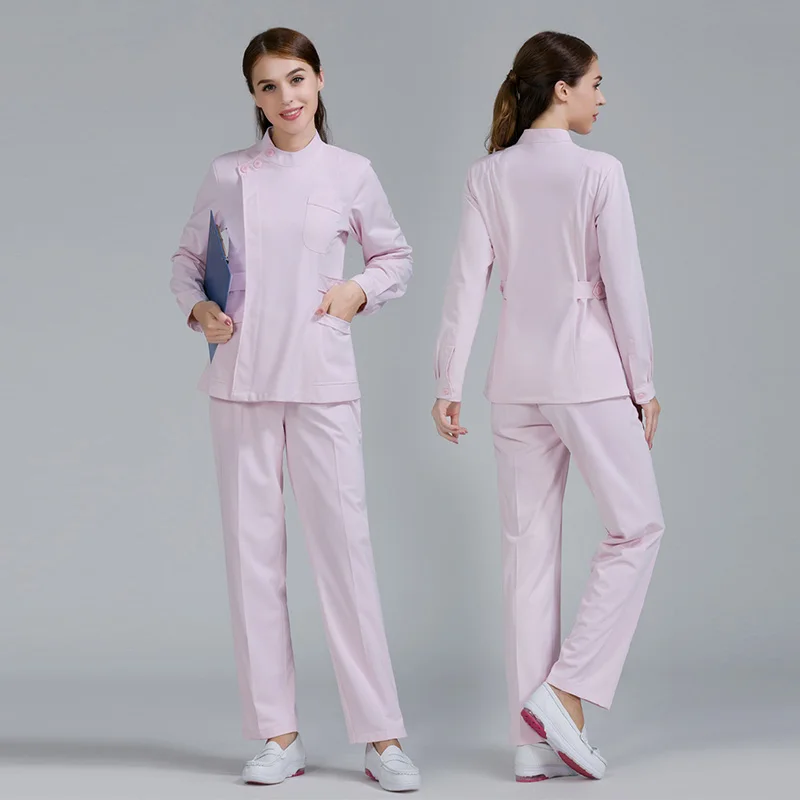 2021 Wholesale Tops and Pants High Quality Nurse Uniform Spandex Stretchy Fashionable Uniform Medico Scrubs Uniforms