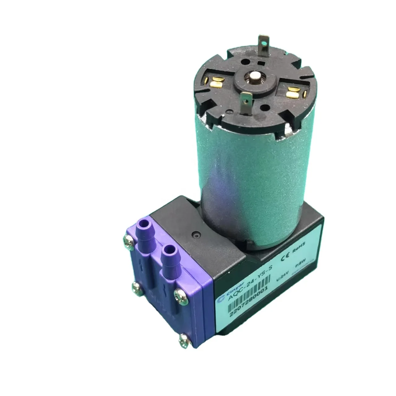 Cinyar AQC 12V DC Mini Electric Air Pump 24V Micro Brushed Motor Single Head Self-suction Diaphragm Vacuum Pump