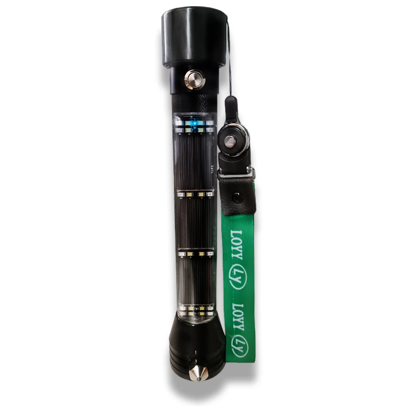 Portable Rechargeable Waterproof LED Flashlight Side Flash Flashlight Lantern 3 Lighting Mode Camping Light LED Flashlight