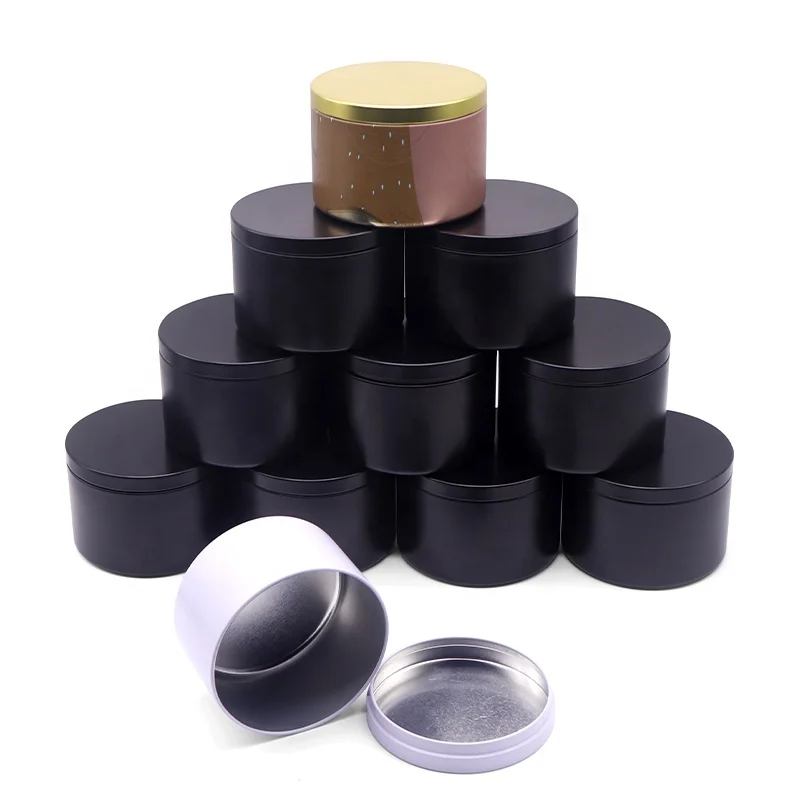 Factory Direct Sell Candle Tins With Lid 4 Oz Custom White Jar Matte Empty Tin Box For Candle Making Tin Can Candle Holder