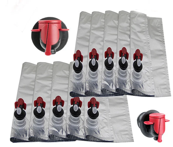 Bib Bag In Box  Reusable Aluminum Foil Coffee Milk Juice Wine Mylar  Dispenser With Valve 1L 3L 5L 10L 20L 220L