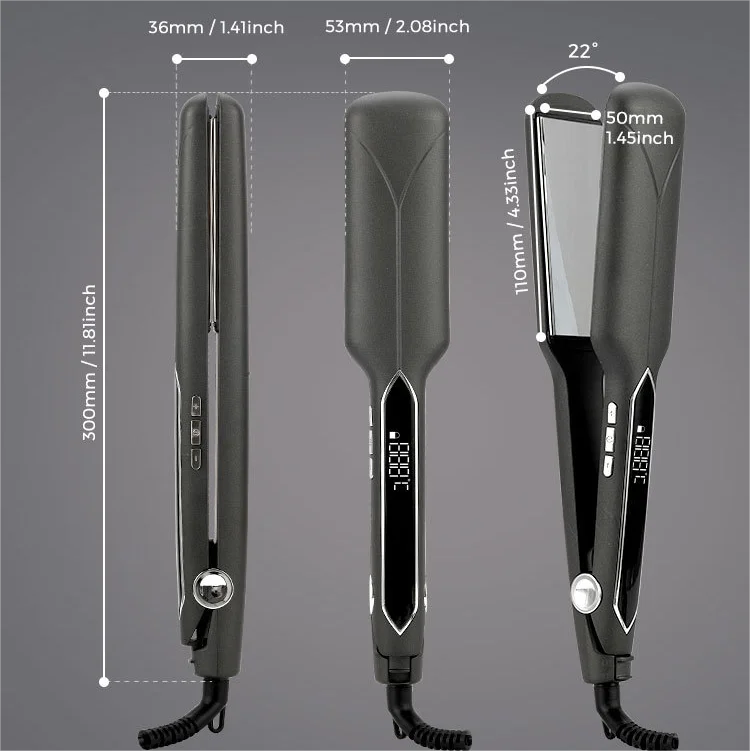 professional Titanium hair straightener private label flat iron 2 in 1  Straightening Curling Iron