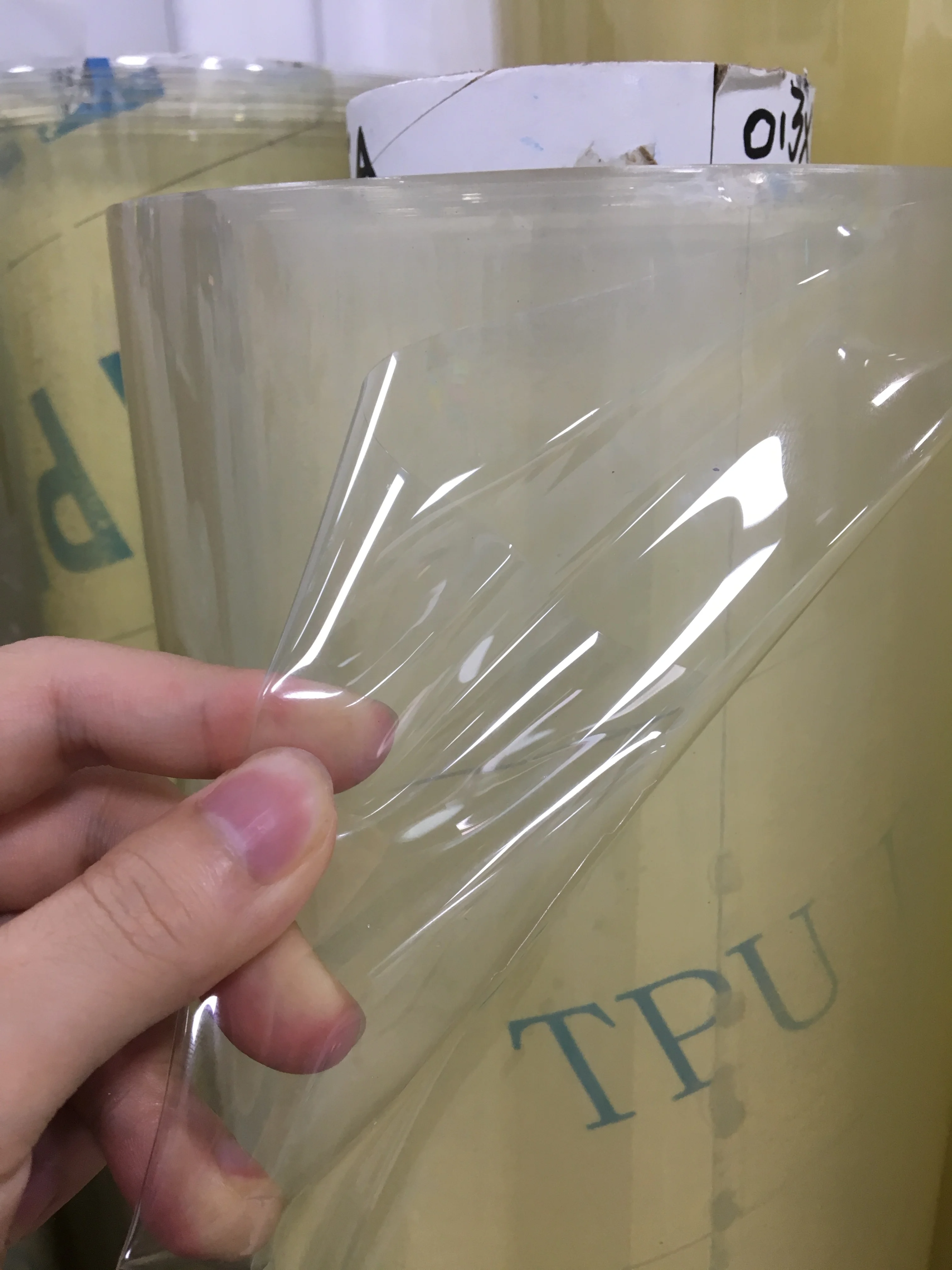 0.4MM TPU Film Supplier Breathable Super Clear Transparent Soft Plastic Film for Making Bag