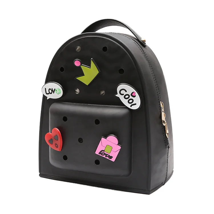 Hot sale kids Gift EVA Waterproof Backpack Cartoon DIY Toddler school bag with 5 Cute Decors
