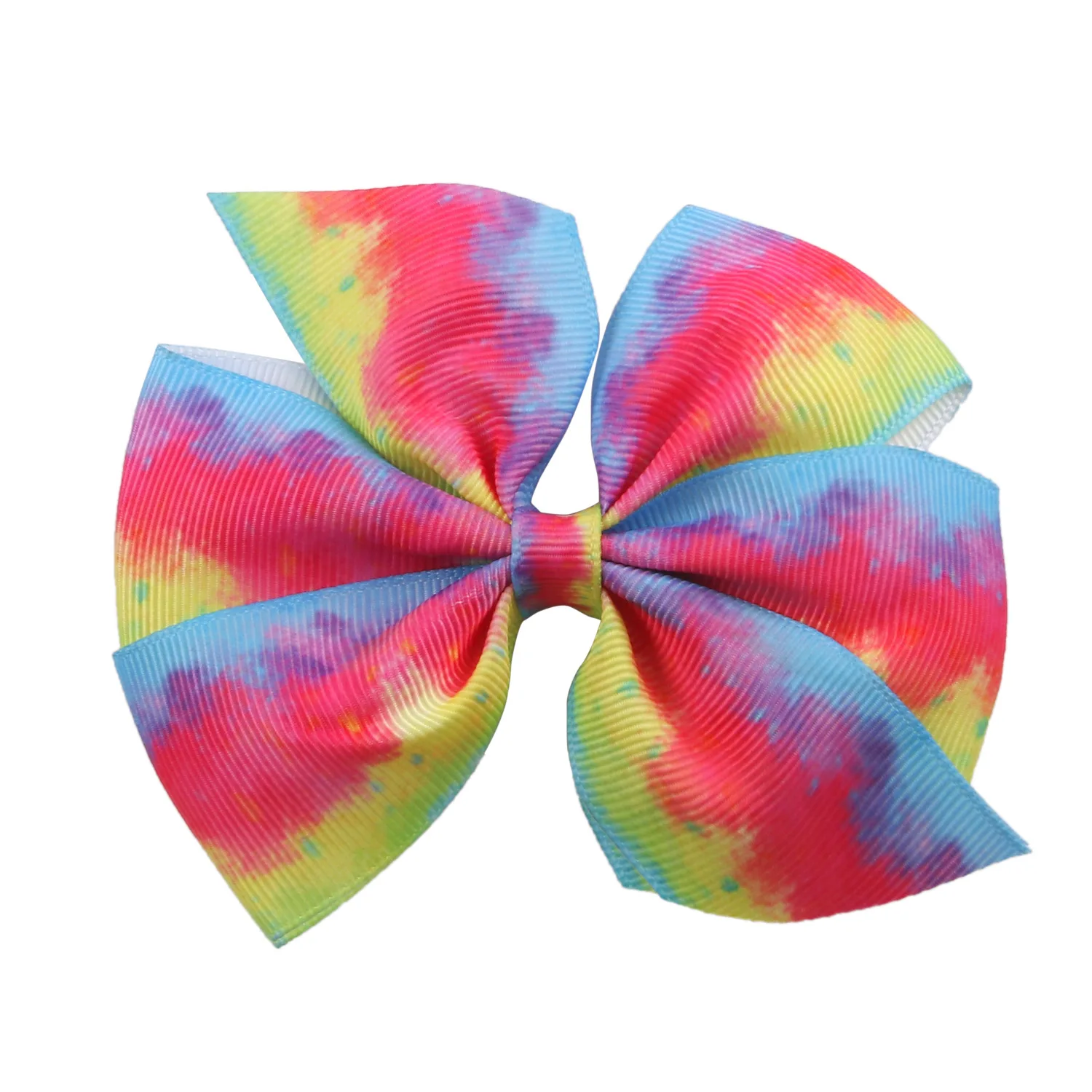 2022 Colorful Grosgrain Ribbon 4Inch Bow Alligator Hair Clips for Girls