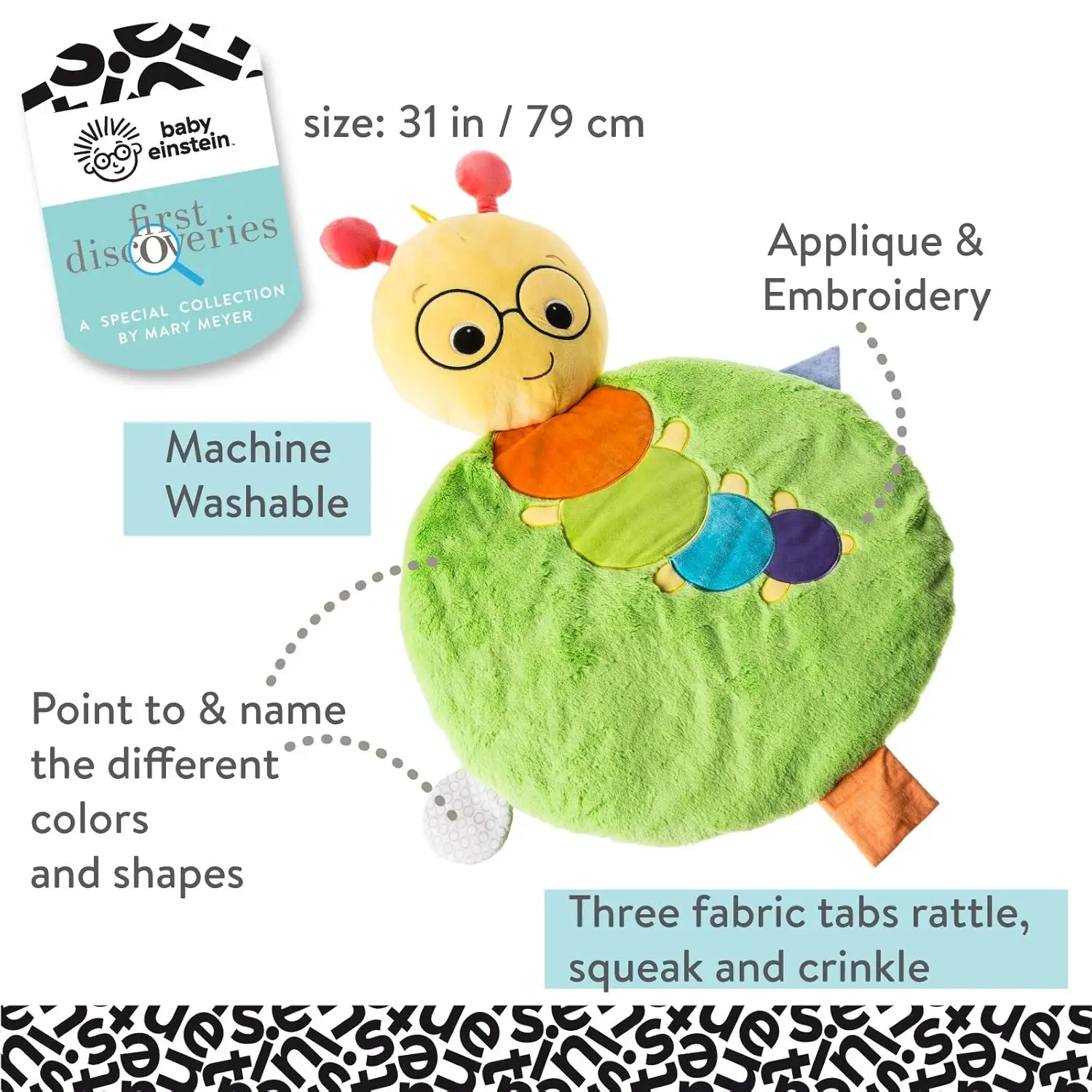 OEM/ODM Baby First Discoveries Baby Play Gym Mat Plush Soft Activity Crawl Mat for newborns