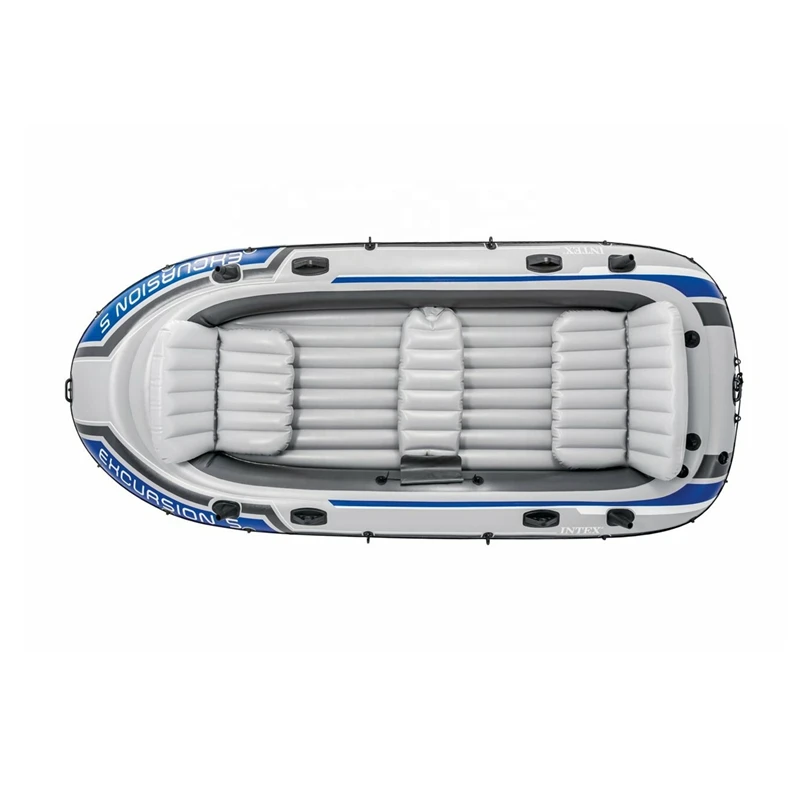 B07 Intex 68324 Excursion inflatable fishing kayak boat Inflatable 4 Persons rafting boat with Paddles&pump