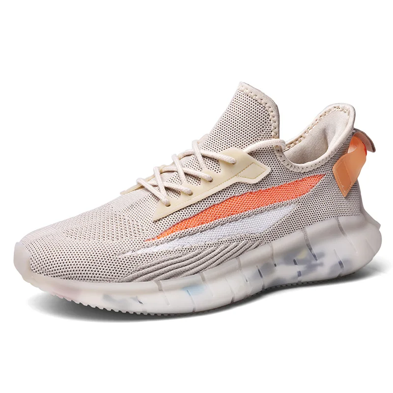 2020 hot Jinjiang Manufacturer knitted upper breathable shoes and sneakers sports shoes sneakers tennis shoes