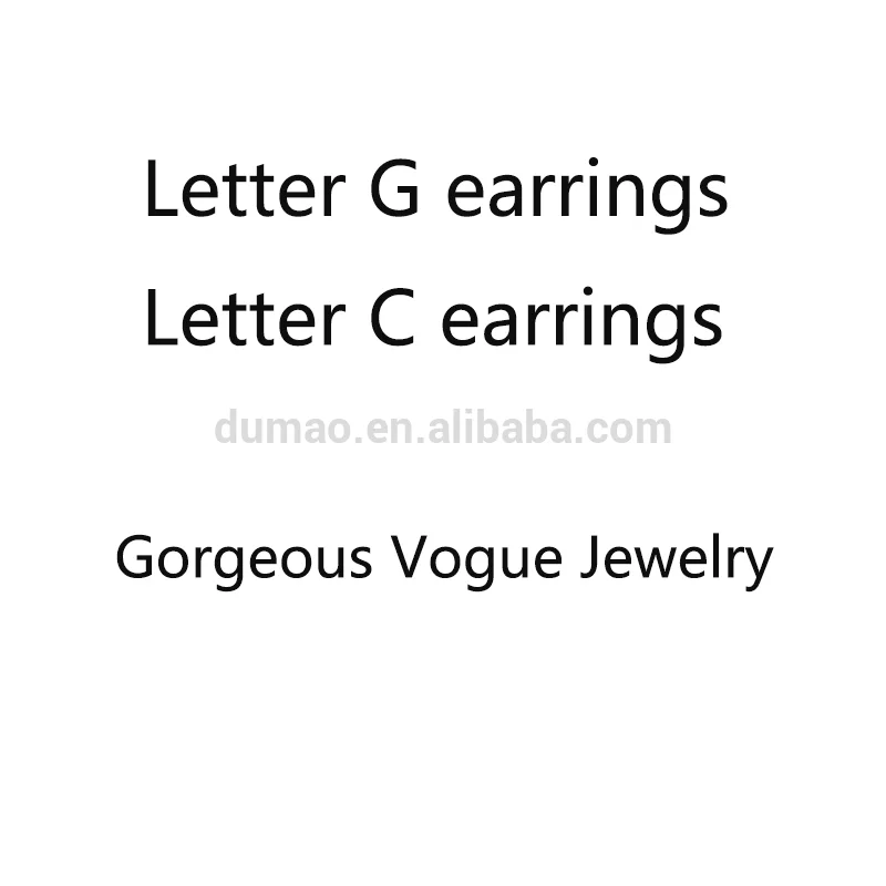 Gorgeous Vogue Jewelry Gold Plated Elegant Pearl Letter G Earrings