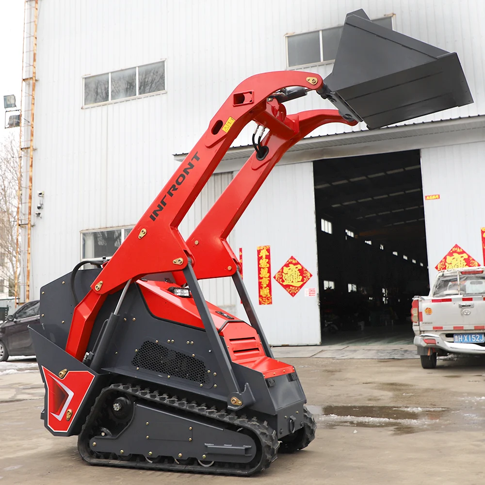 Heavy weight Mini Crawler Tracked Skid Steer Tractor with attachments YFV1000 high working-efficiency loader