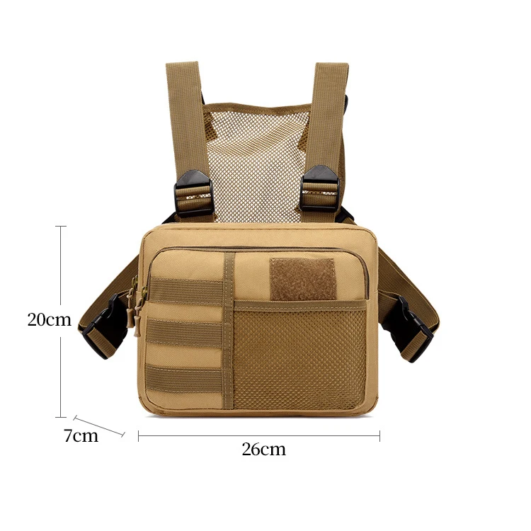 Custom Outdoor Camouflage Men Tactical Vest Chest Bags Functional Lightweight Chest Bags For Men Tactical Chest Bag