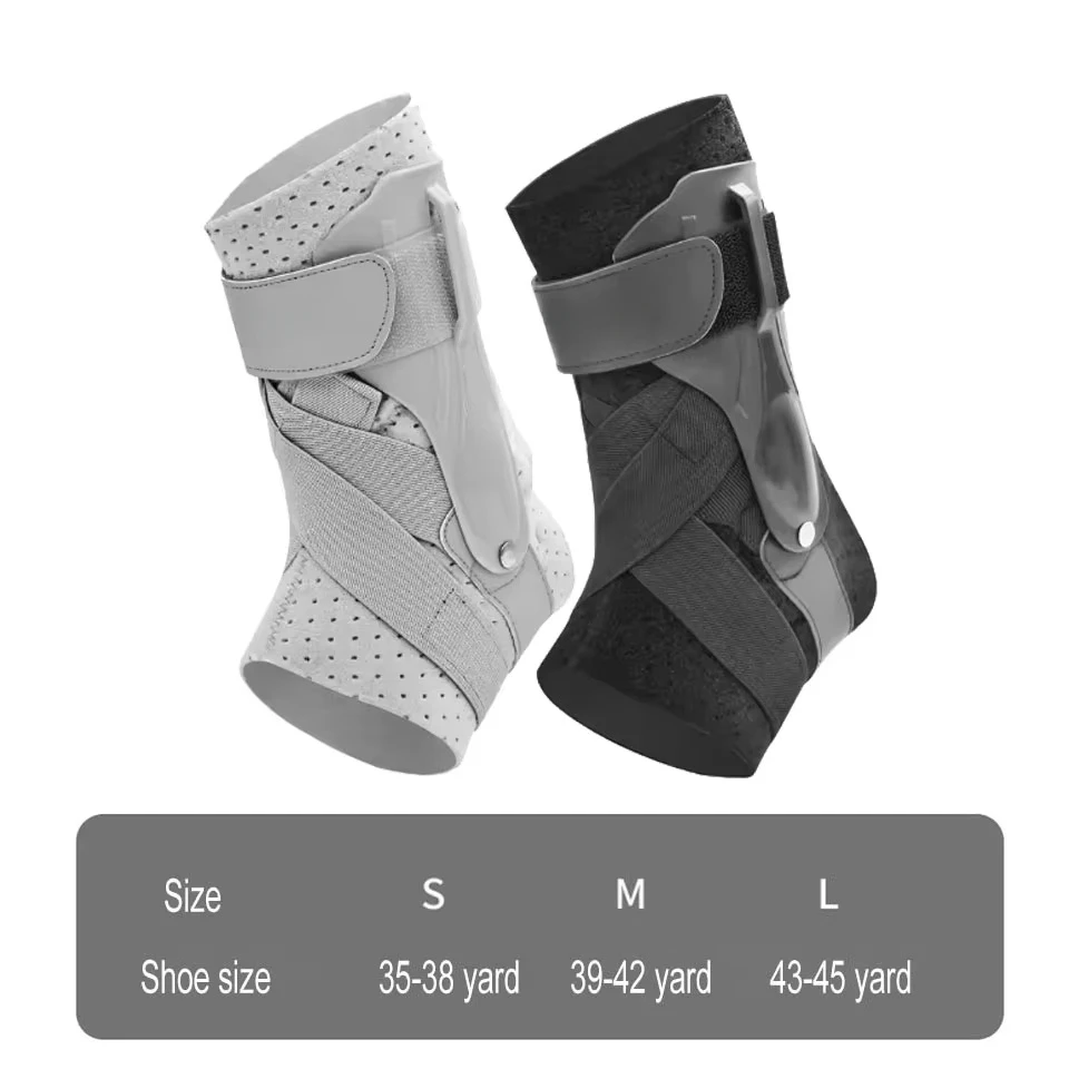 High quality adjustable sports Ankle brace with stabilizer on two side ankle support with straps open heel ankle support