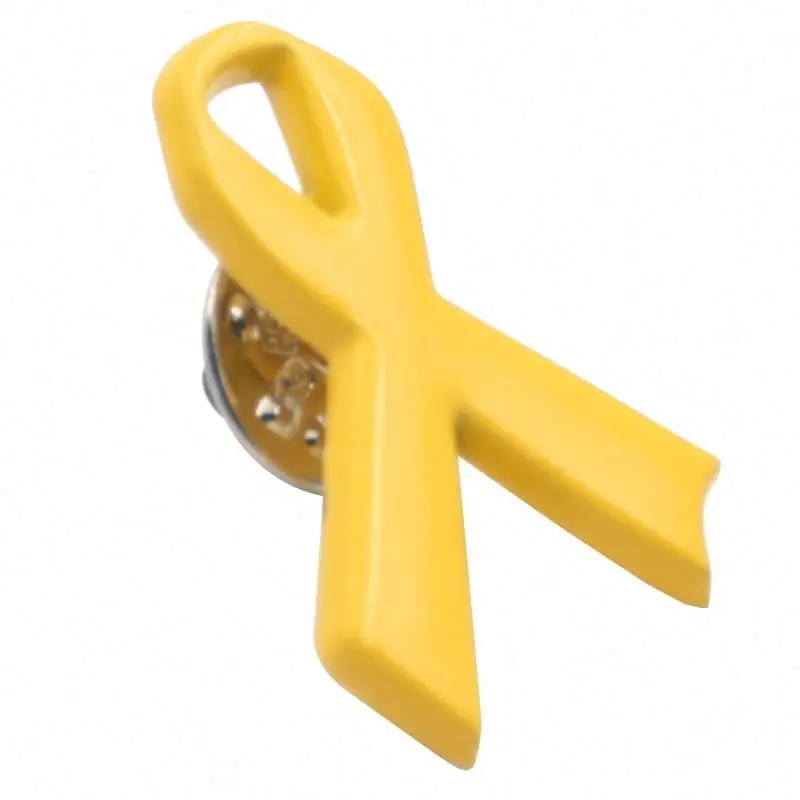 Breast cancer awareness products custom logo feminist women pink silk awareness autism ribbon enamel lapel pin badge