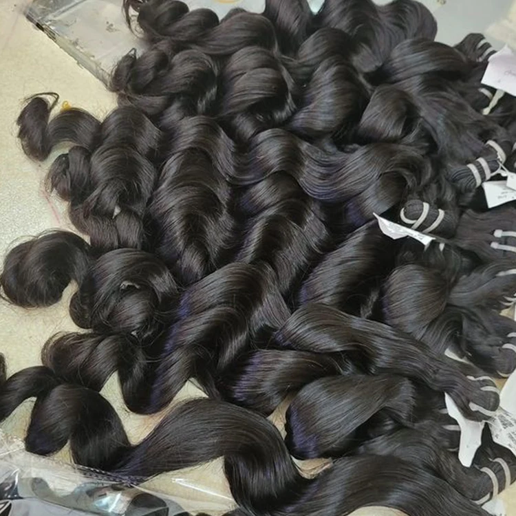 Veitnamese Raw Human Hair Bundles unprocessed raw vietnamese single donor hair bundles wholesale