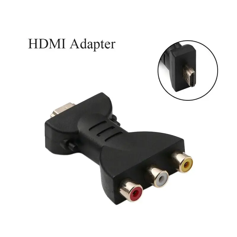HD To 3 RCA/AV Video Audio Converter Video Adapter Gold-plated Converter Transmitter