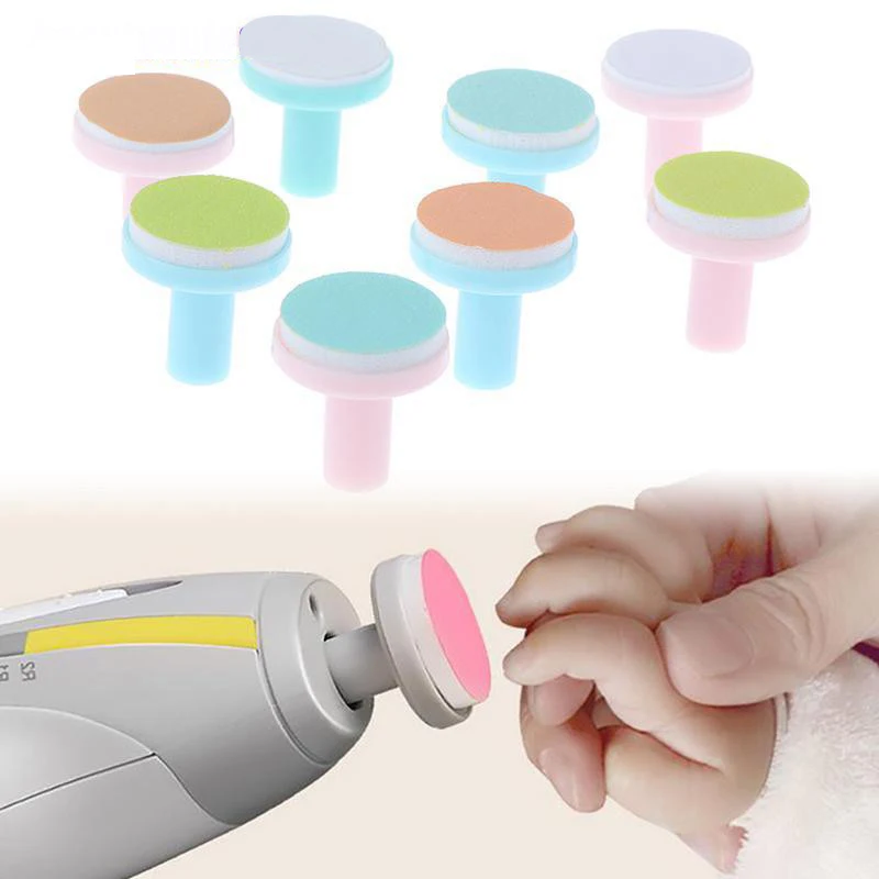 Pink nail tool cutter safely low noise electric finger baby nail file nail polisher trimmer newborn manicure pedicure kit