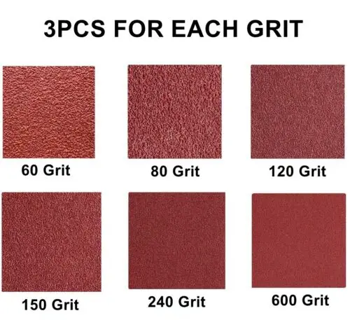 18PCS 1x42 inch Sanding Belts Belt Sander Sandpaper 60 80 120 150 240 400 Grit 18PCS-Set,24Set-Carton