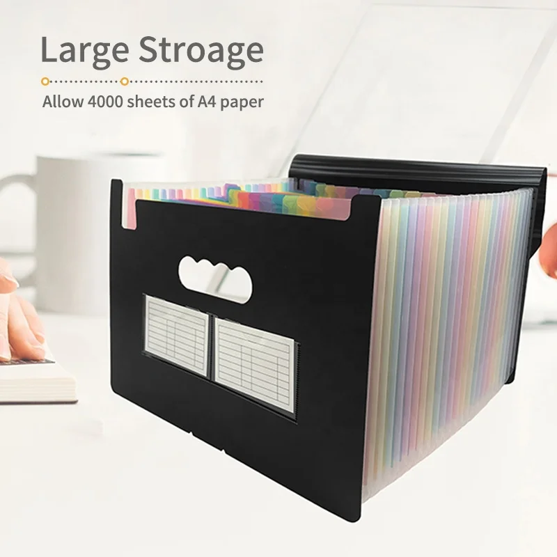 Водонепроницаемая Радужная расширяющаяся папка для файлов размером A4 PP Сумка документов офиса и школы