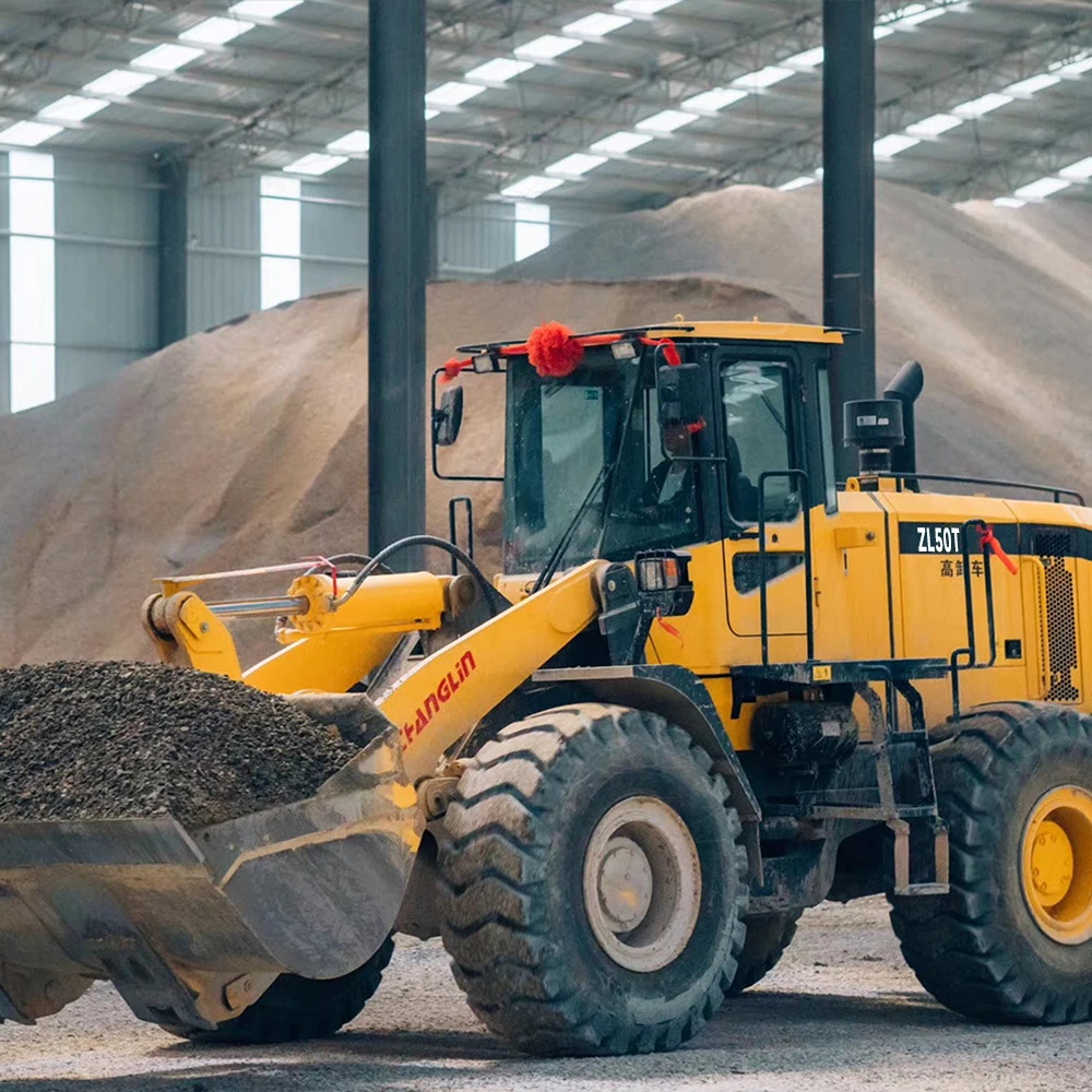 Строительные работы ZL50T колесный погрузчик шины с давлением системы 16 мПа